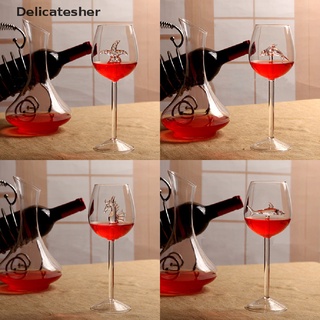 [delicatesher] copa de vino en forma de flor rosa delfines vino tinto copa de fiesta taza de cóctel caliente