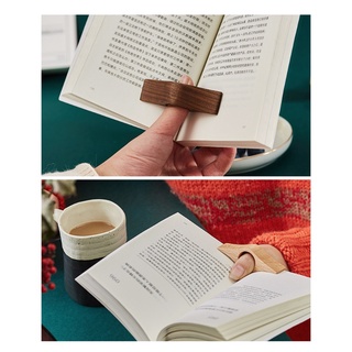 sta soporte de lectura de madera maciza de nogal negro creativo hecho a mano pulgar libro página titular literatura y regalos de arte (8)