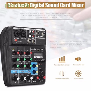 Pengpeng DJ ordenador MP3 inalámbrico 4 canales micrófono mezclador de sonido consola mezcladora de Audio