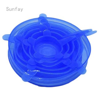 Sunfay 6 Piezas De Silicona De Cocina Elástica Para Alimentos Frescos Al Vacío Tapa Sellada
