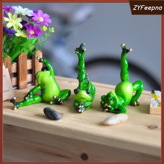 figuras de rana 3d kawaii artesanías sentadas inodoro adornos kid\\\'s juguete regalo a (2)