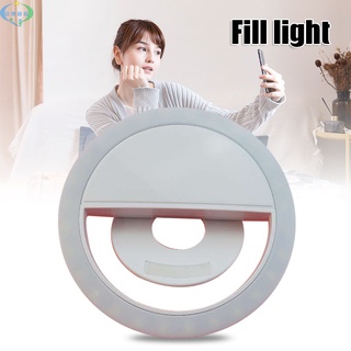 Wltv anillo De Luz blanca recargable con Forma Redonda De Selfie con 28 cuentas Led Para cámara De teléfono Inteligente