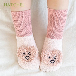 HATCHEL Girls Newborn Floor Socks Toddler Non-Slip Sole Baby Socks Cute 1-3 Years old Keep Warm Autumn Winter Thick Soft Cartoon Doll
