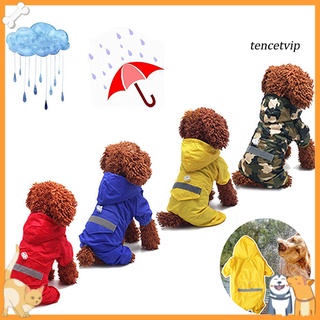 [Vip] impermeable impermeable para perros/mascotas/cachorros impermeables reflectantes con capucha/ropa de lluvia