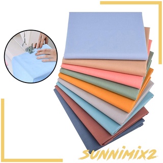 [Sunnimix2] 9 x brillantes cuartos de grasa sólida acolchado tela de algodón paquetes DIY costura Patchwork