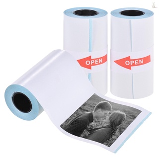 A 3 rollos de 57 x 30 mm rollo de papel térmico de recibo de papel autoadhesivo sin BPA de larga duración 10 años para impresora térmica de bolsillo impresora fotográfica instantánea