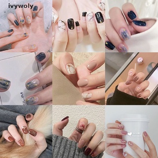 ivywoly 14 unids/set uñas falsas arte consejos acrílico uñas falsas cubierta completa manicura co