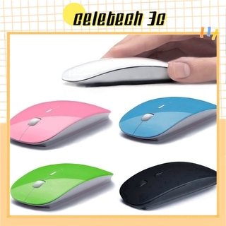 Mouse inalámbrico óptico USB Ultra delgado Color caramelo