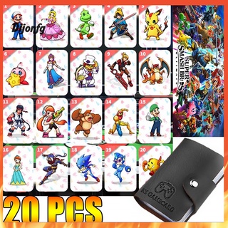 Di 20 tarjetas de juego Zelda Super Bros NFC para Amiibo Switch NS