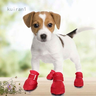 Kuiran 4pcs Antideslizante Mascota Perro Impermeable Zapatos Protector Botas De Lluvia Botines