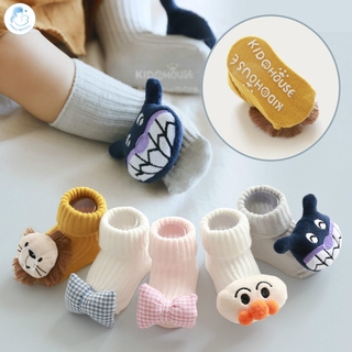 calcetines de bebé de invierno de los niños calcetín de dibujos animados muñeca calcetín antideslizante piso calcetines de bebé calzado de algodón recién nacido medias bayi calcetines