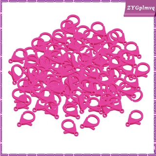 100Pcs Plastic Lobster Claw Clasps Snap for Key Chain Ring Clasp Bags Crafts