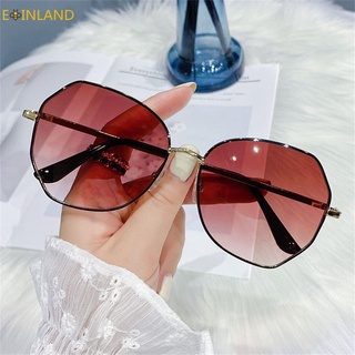 Ebinland Vintage Trend moda Metal UV 400 para mujeres y hombres gradiente gafas de sol sin montura gafas de sol