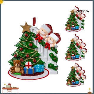 bi árbol de navidad diy escritura peeking familia colgante adorno colgante decoración del hogar