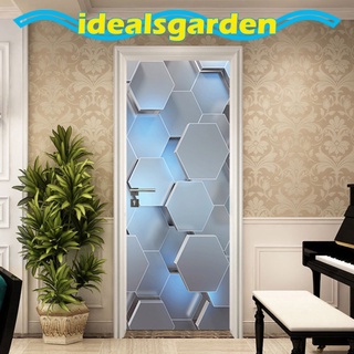 [garden] Calcomanías autoadhesivas 3d Para puerta impermeable Mural autoadhesivo autoadhesivo De Pvc/calcomanía De pared Para oficina del hogar