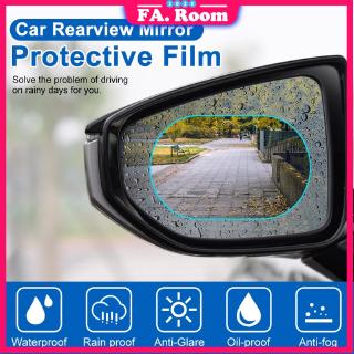 2 piezas antiniebla espejo de coche ventana transparente película antideslumbrante espejo protector impermeable impermeable pegatina (1)
