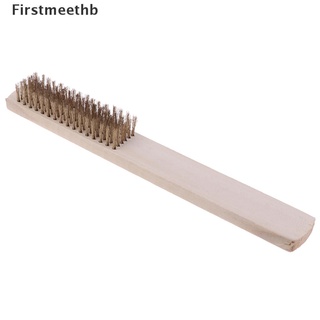 [firstmeethb] cepillo de alambre de cobre de cerdas de madera mango de madera 208 mm limpieza de metal caliente (1)
