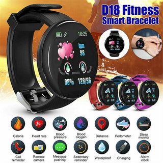 d18 reloj inteligente redondo impermeable con rastreador de ejercicio/smartwatch con bluetooth para hombre (3)