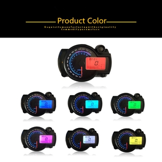 7 colores Universal LED motocicleta Digital medidor LCD Digital odómetro velocímetro tacómetro medidor 15000rpm