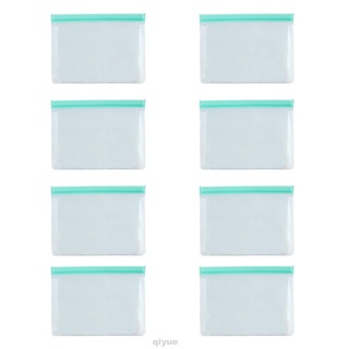 8Pcs sellado transparente a prueba de fugas portátil hogar cocina PEVA almacenamiento de alimentos mantener fresco interior al aire libre 1400ml bolsa de congelador (1)