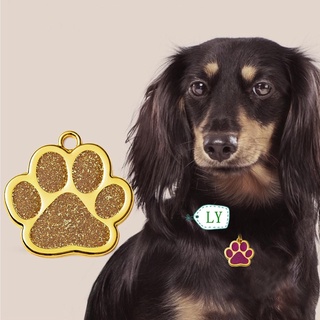 Ly nuevo Collar para perros/gatos/perros/etiquetas con nombre de identificación para mascotas/accesorios antipérdidas/colgante Multicolor