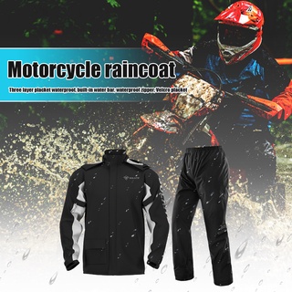 sulaite motocicleta traje de lluvia reflectante chaqueta de lluvia + pantalones con cubiertas de zapatos (8)
