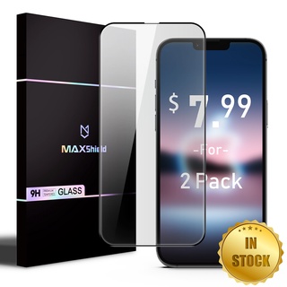 2x maxshield apple iphone 11 12 13 pro max xs xr xs max 6 7 8 plus mini protector templado de pantalla de vidrio