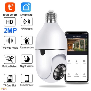 2mp tuya smart life e27 bombilla de la lámpara de la cámara 1080p wifi ip ptz ir visión nocturna de seguridad del hogar auto seguimiento de vídeo cámara de vigilancia srgyrt (1)