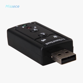 Missece USB canal externo CH adaptador de tarjeta de sonido Virtual de Audio PC LPE7