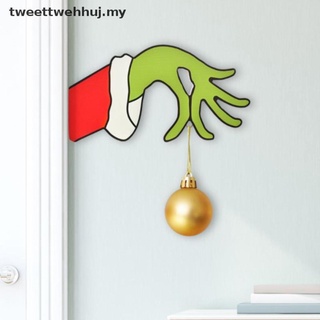 New^*^ ladrón de navidad cortado a mano ladrón Grinch decoración de mano ladrón pegatinas de pared [tweettwehhuj]
