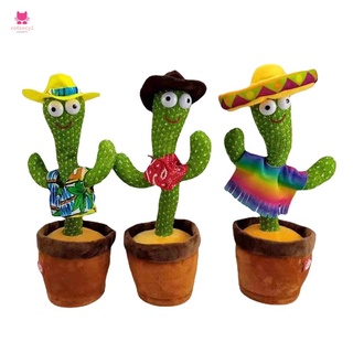 [ujn]Cactus peluche electrónico Shake Dancing juguete con la canción lindo baile