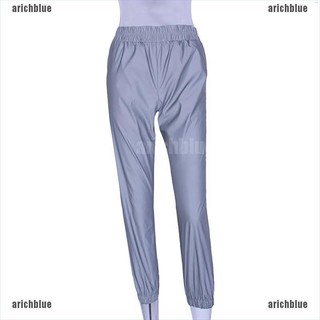 arichblue pantalones casuales sólidos harem pants arichblue moda flash reflectante para mujer (9)