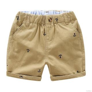 Mybaby pantalones cortos casuales de algodón con cintura elástica de verano para bebés/niños (4)