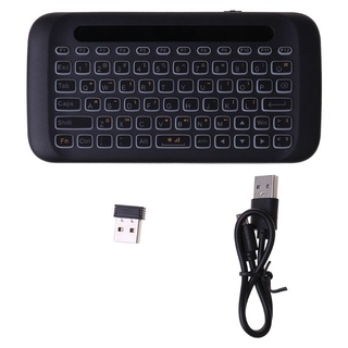 Sel H20 Mini teclado táctil inalámbrico de doble cara pantalla completa Touchpad aire ratón colorido luz portátil retroiluminado teclado (5)
