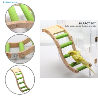 FI Wooden Pet Bird Toy Pet Parrot Ladder Toy Bite Resistant Cage Accessory