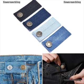 Flower Unisex Jeans Extension Button Waist Expander Pants Adjustment Waist Button Bling
