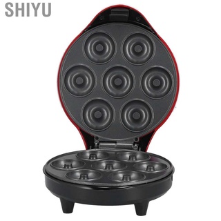 shiyu 1200w 7 agujeros donut maker de doble cara calefacción máquina de desayuno para el hogar cocina uso enchufe de la ue 220-240v