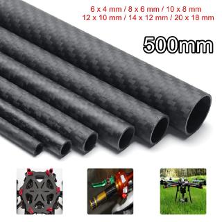 500 mm de fibra de carbono tubo tubo 3k mate rc modelo de aire parte accesorios 6-20mm dia (1)