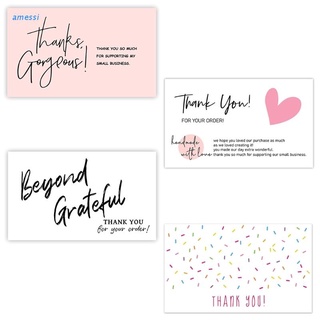 amessi 30 tarjetas de agradecimiento tarjetas de agradecimiento tarjetas de visita elegante estilo rosa