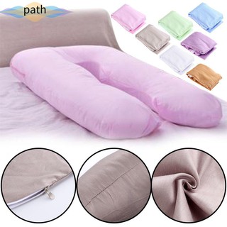 Path hogar U-Shape almohadas embarazadas apoyo para dormir funda de almohada maternidad algodón tipo U hogar y vida funda de almohada Multicolor