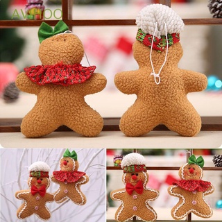 AVIHOO New Year Christmas Tree Decoration Christmas Decor Doll Gingerbread Man Pendant Gift Ornaments Home Fireplace Fabric