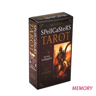 MEMORY 78pcs Modern Spellcaster's Tarot Full English Tarot Cards Deck Family Board Game