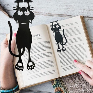 ANGE 5Pcs Lovely Cartoon Cat Hollow Hanging Bookmarks Novelty Animal Elasticity Bookmark for Book Reading Gift
