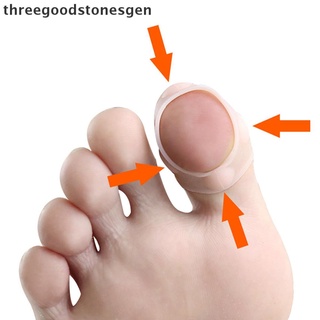[threegoodstonesgen] 1 par de separadores del dedo del dedo del pie de la unión del pie herramienta de silone tela hallux valgus corrección