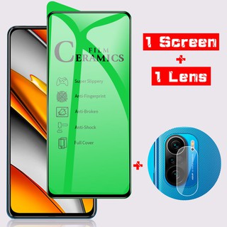 Xiaomi Poco X3 NFC F3 M3 Mi 10T 9T Pro Redmi Note 10 9 8 7 Pro 9S 9T 9A 9C 8A cerámica vidrio templado Protector de pantalla suave y lente de cámara Protector de vidrio