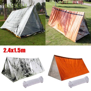 BESSLILII 240x150cm Outdoor Sleeping Bag Portable Sun Protection Tool Emergency Tent Accessories Keep Warm Waterproof PE Camping Hiking Survival/Multicolor