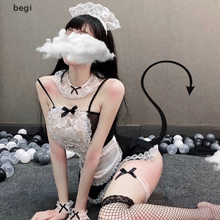 begi bow encaje cosplay maid uniforme lencería sexy halloween juego de rol disfraces co