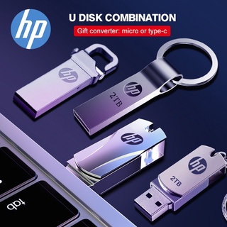 HP USB 3.0 2TB Pendrive Impermeable Metal Flash Drive Alta Velocidad Disk Stick