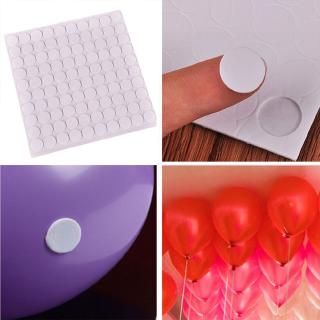 100 puntos de pegamento de fijación de globos para techos o pared, esponja de goma de doble cara (1)