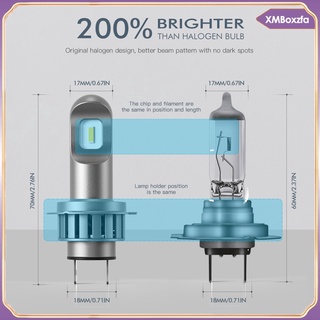 2x Universal H7 LED Bulb Headlamp Conversion Kit 50W Waterproof Plug&Play